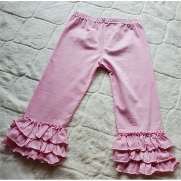 Adorable Essentials pink carpi length ruffled icings Size 10t spring easter summ - Picture 3 of 4